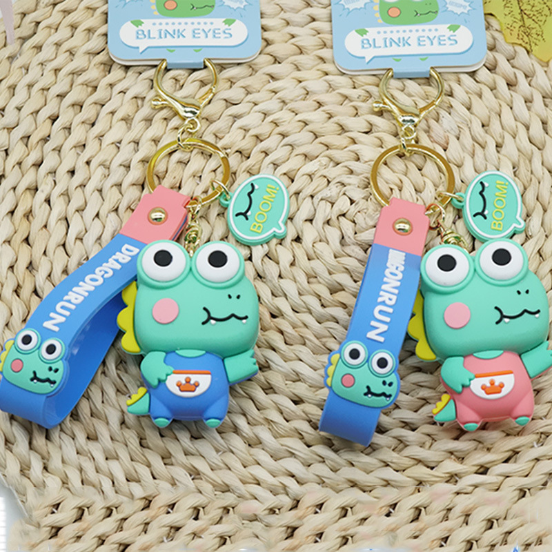 爆眼恐龙卡通钥匙扣挂件 情侣可爱汽车钥匙扣个性挂饰创意礼品