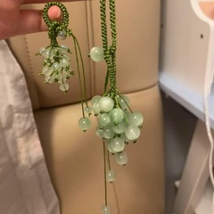 变色葡萄挂件diy清新编织包包挂件钥匙扣送男女朋友闺蜜创意礼物