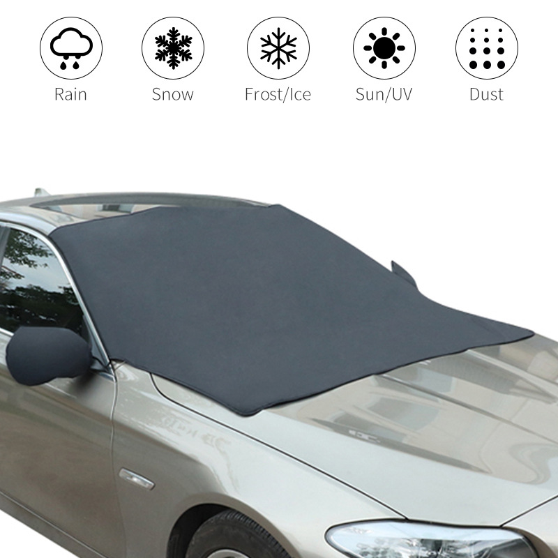 Paño recubierto de plata impermeable coche nieve escudo cuatro estaciones universal plata cinta coche nieve escudo sol escudo protección media cubierta coche ropa