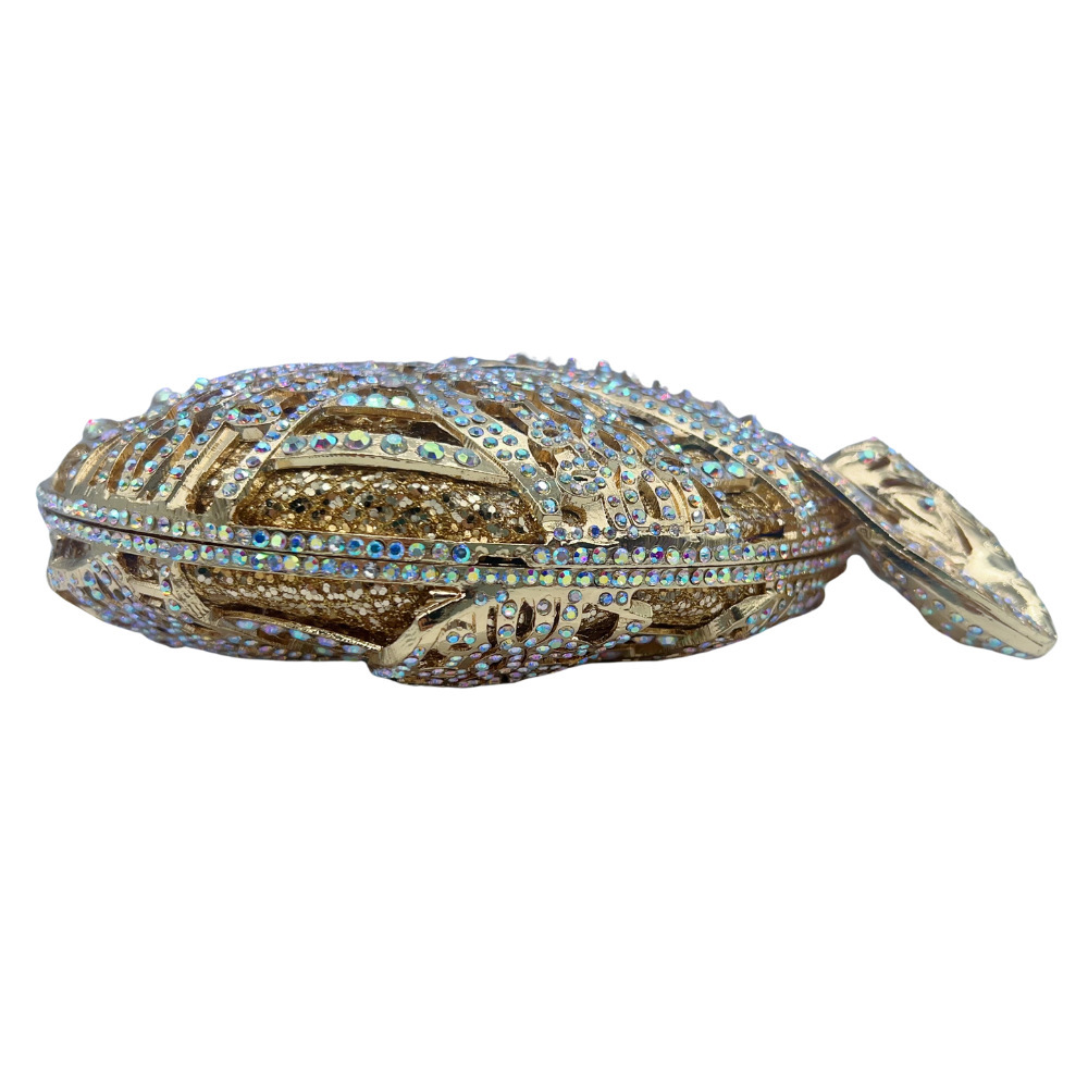Seleccione estrictamente Naja bolsa de embrague transfronteriza nueva bolsa de cena de diamantes cobra hueca bolsa de banquete de mano bolsa de mujer