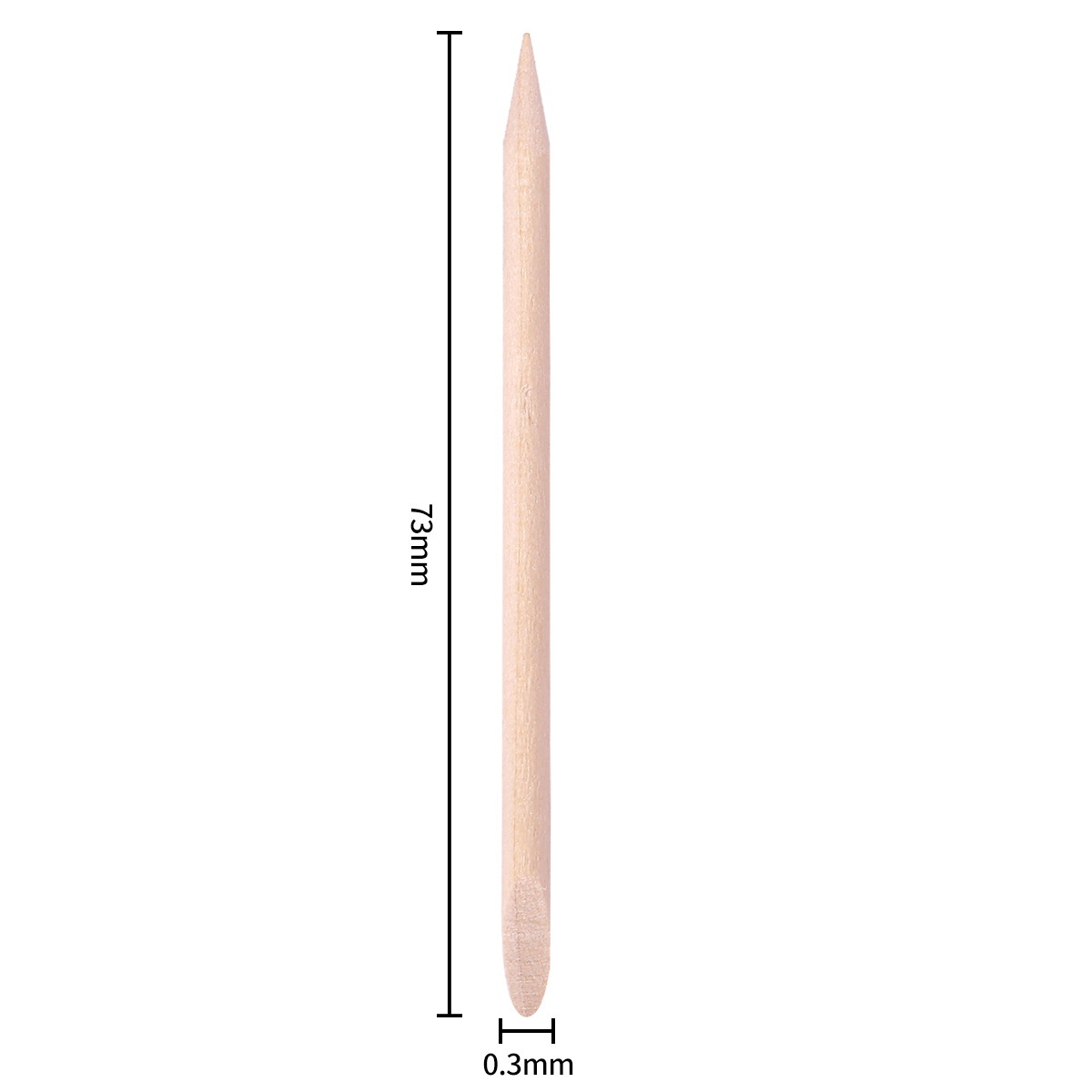 Herramientas para uñas Mini palo de madera de naranja multifuncional Push de piel muerta de dos cabezas, palo de madera de armadura, palo de taladro de punto, palo de madera de desarmaduras