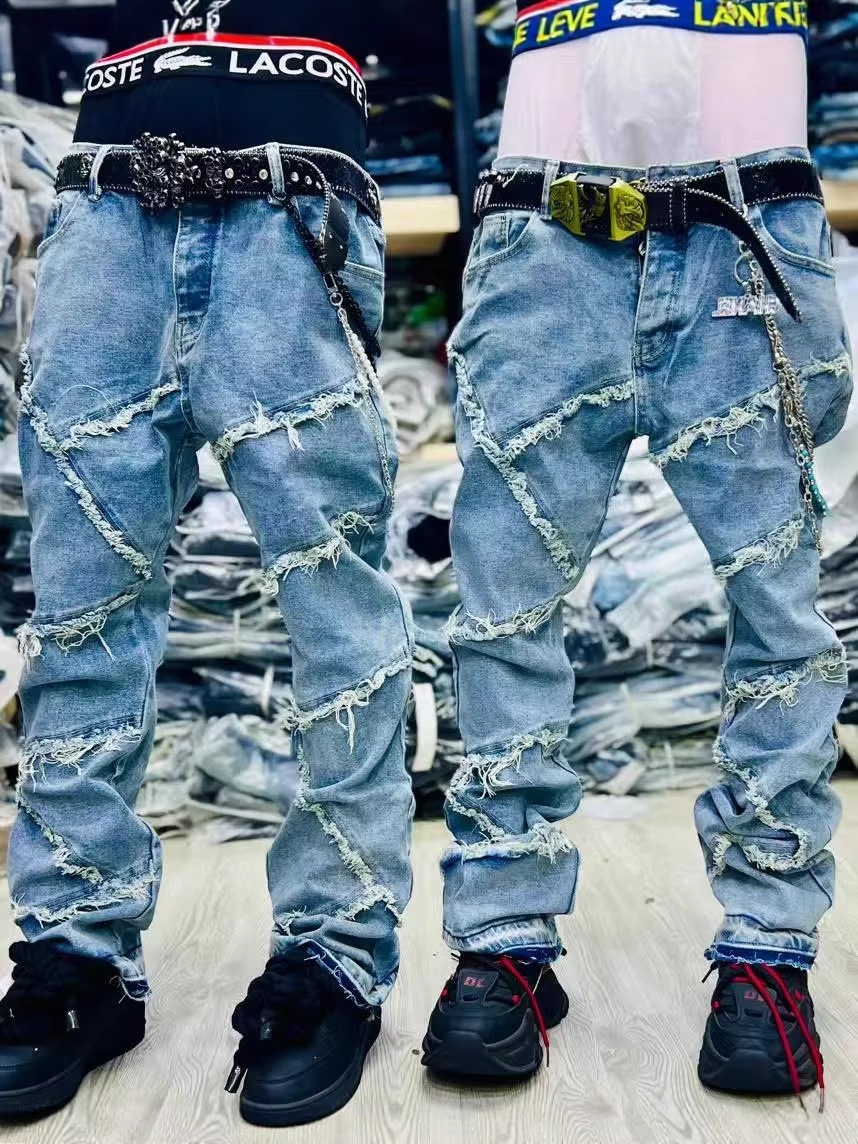 Men Jeans Wholesale High-Quality New Men's Jeans Wholesale Cargo Jeans in Stock Wholesale