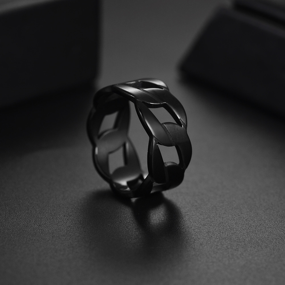 Fashion Circle Stainless Steel Rings Hollow Out Stainless Steel Rings