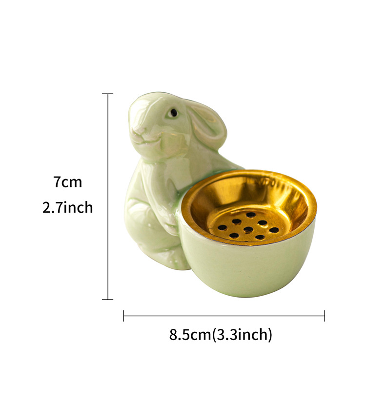 Cute Rabbit Ceramics Incense Burner display picture 9