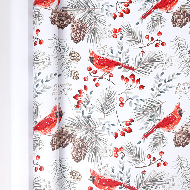 Papel de regalo navideño clásico y popular de gran tamaño con diseño de dibujos animados y temática navideña para envolver regalos.