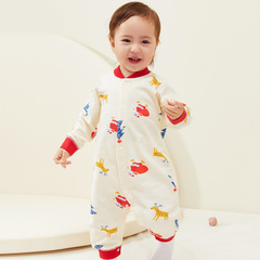 Baby Bodysuit Pure Cotton Long Sleeve Newborn Clothes Spring Autumn Winter Set Firstborn Baby Boy Hosiery Climbing Suit Class A