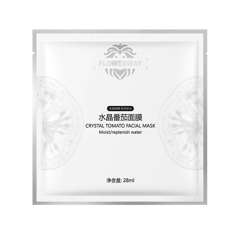 FLOWERWAY水晶番茄面膜补水保湿提亮改善暗沉紧致韦雪同贴片面膜|undefined