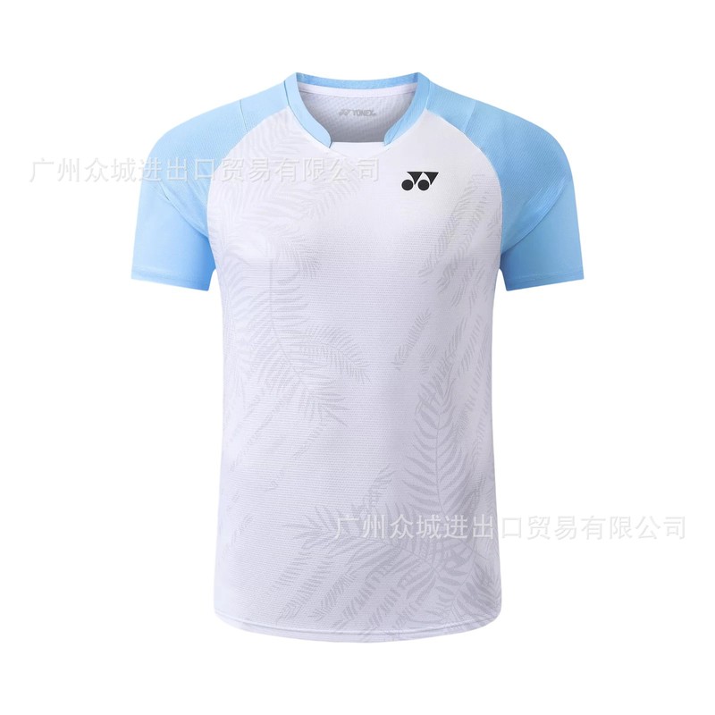 YY新款速干羽毛球服女款小飞袖运动t恤大赛服短袖男比赛队服球衣|undefined