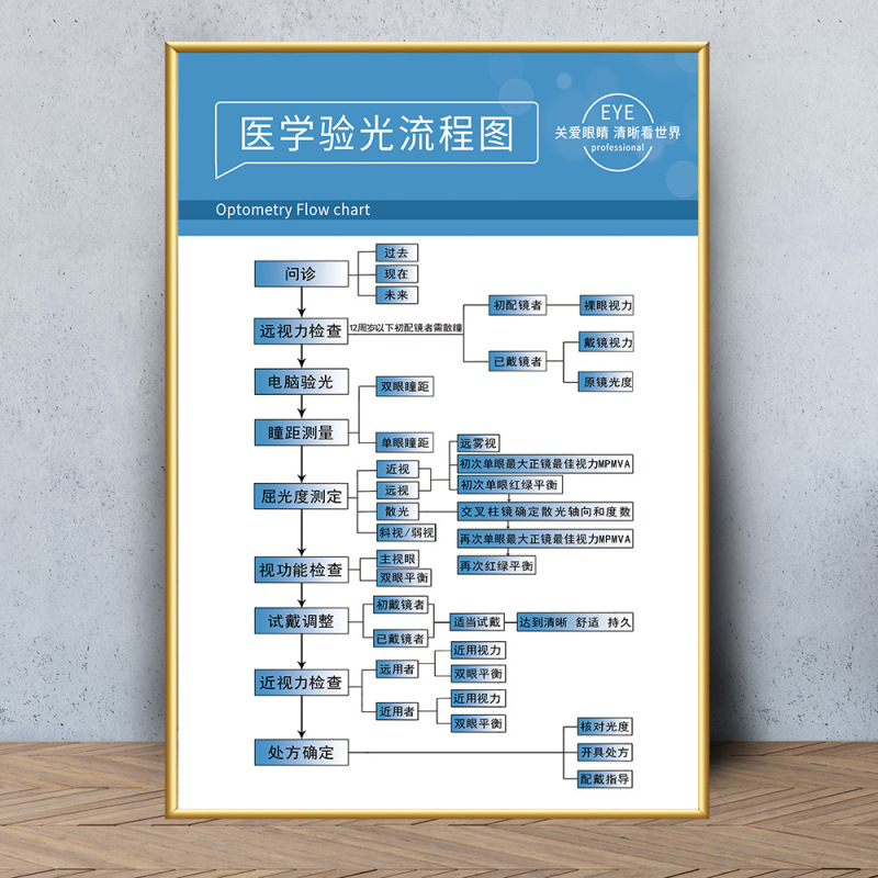 眼鏡店の壁面装飾画眼科病院は目の構造を描いています。|undefined