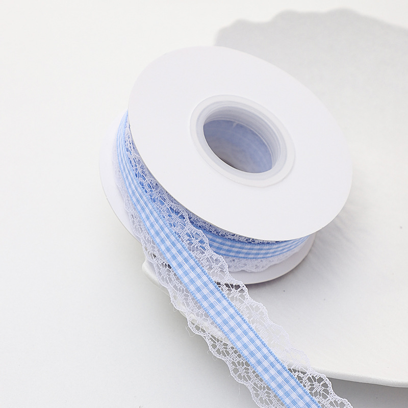 Siete colores, encaje de estilo británico, cinta de celosía, paquete de ramo, cinta de raso, paquete de flores, cinta de bricolaje, embalaje de material