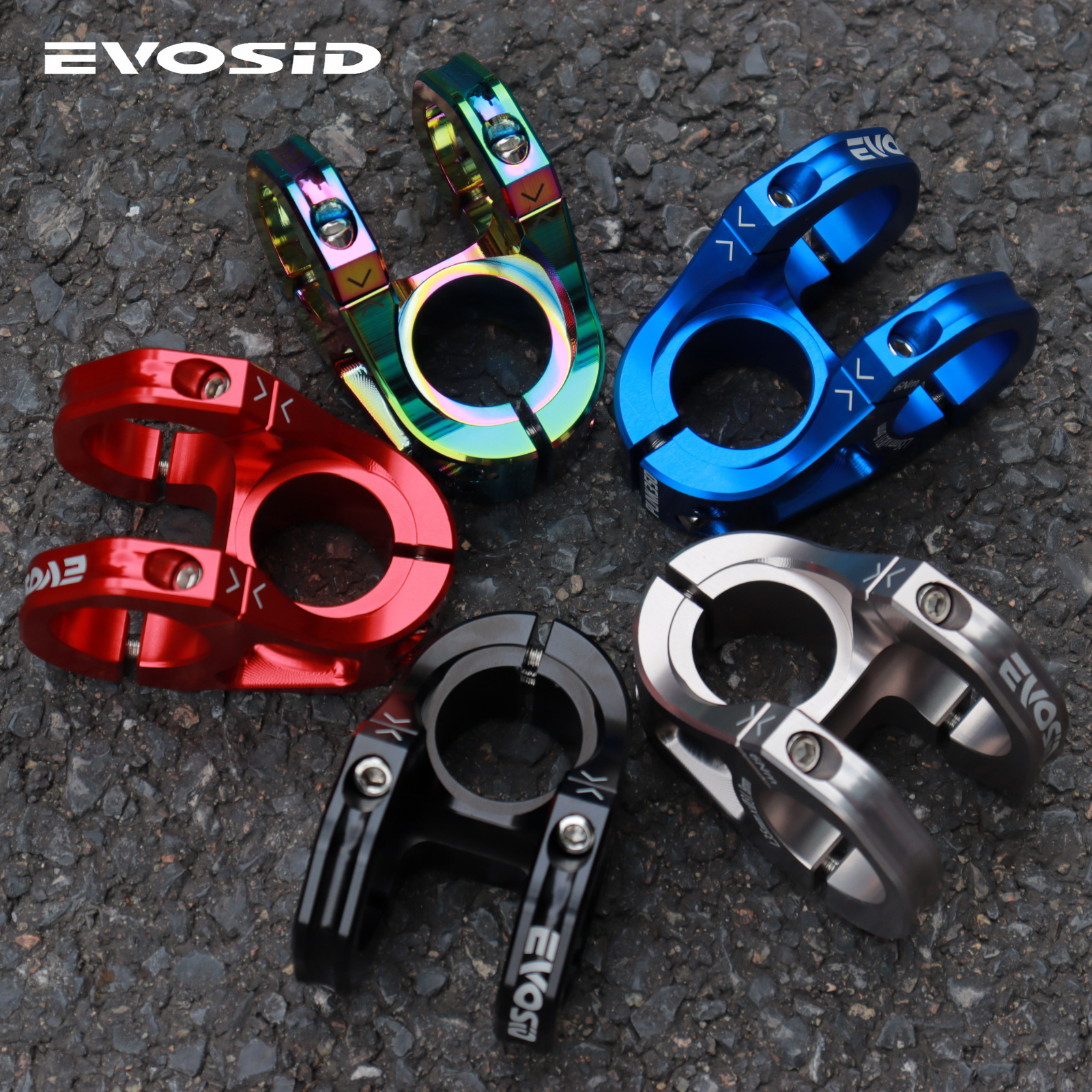 Evosid bicicleta de montaña CNC mango corto 35mm ultra ligero hueco alta resistencia aleación Aluminio Quick drop Riser