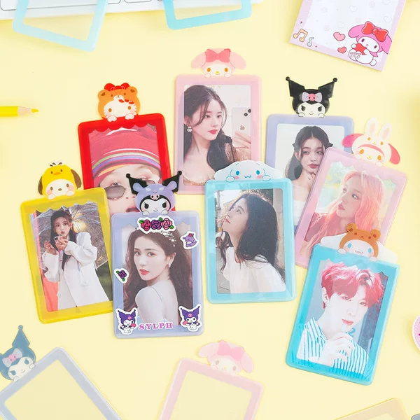 South Korea melody student transparent jelly bus card set love bean small card protective set kulomi jade gui dog