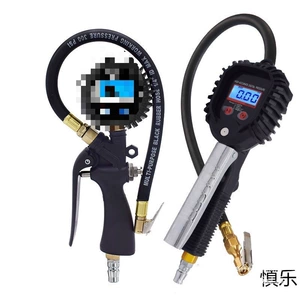 High-precision tire pressure gauge, small car tire inflator, tire inflation gun, car tire pressure gauge, digital display tire pressure gauge