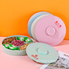 麦秸秆多格糖果盒 塑料带盖零食干果盒结婚过年水果盘糖果盒logo|ms