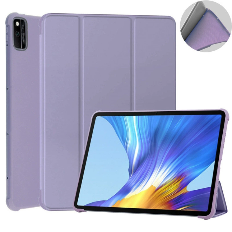 Защитный чехол из TPU для планшета Huawei Enjoy 2/ MatePad T10s, кожаный, тройной складывающийся, с мягким клеем, подходит для Honor Tablet 6 10.1