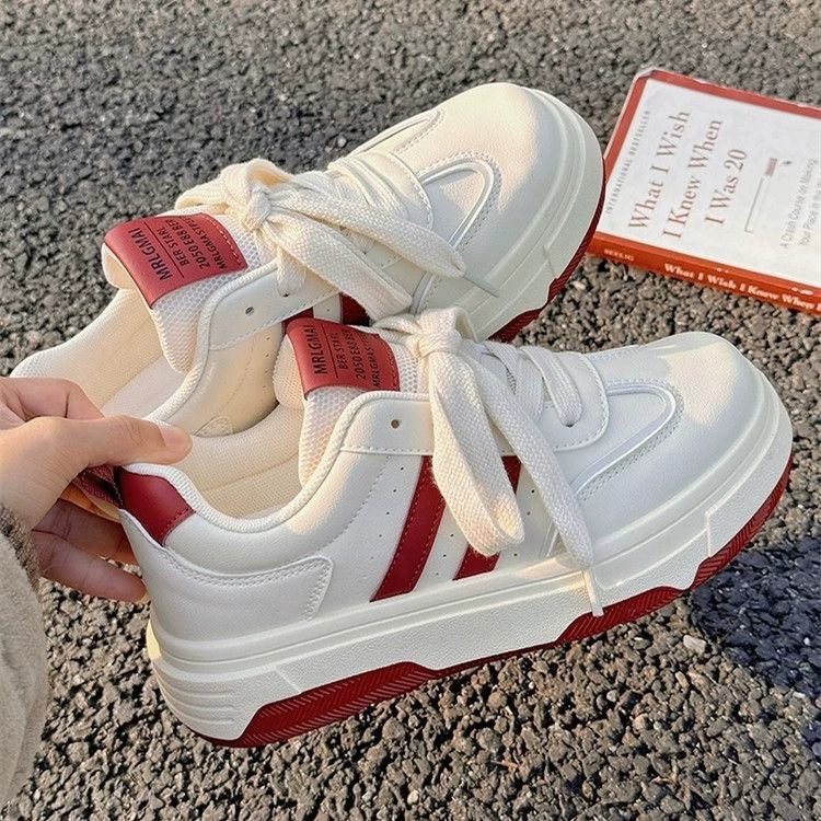 Tide, white shoes, footwear, sneakers platform, 2024 years, Korean style