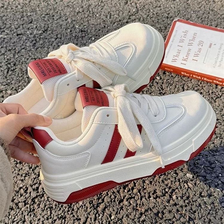 Tide, white shoes, footwear, sneakers platform, 2024 years, Korean style
