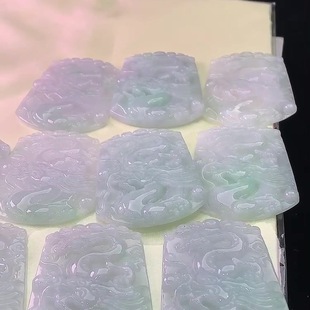 Wholesale Burmese Natural Jadeite A-Grade Ice Transparent Green Dragon Brand Jade Pendant Jewelry Wholesale