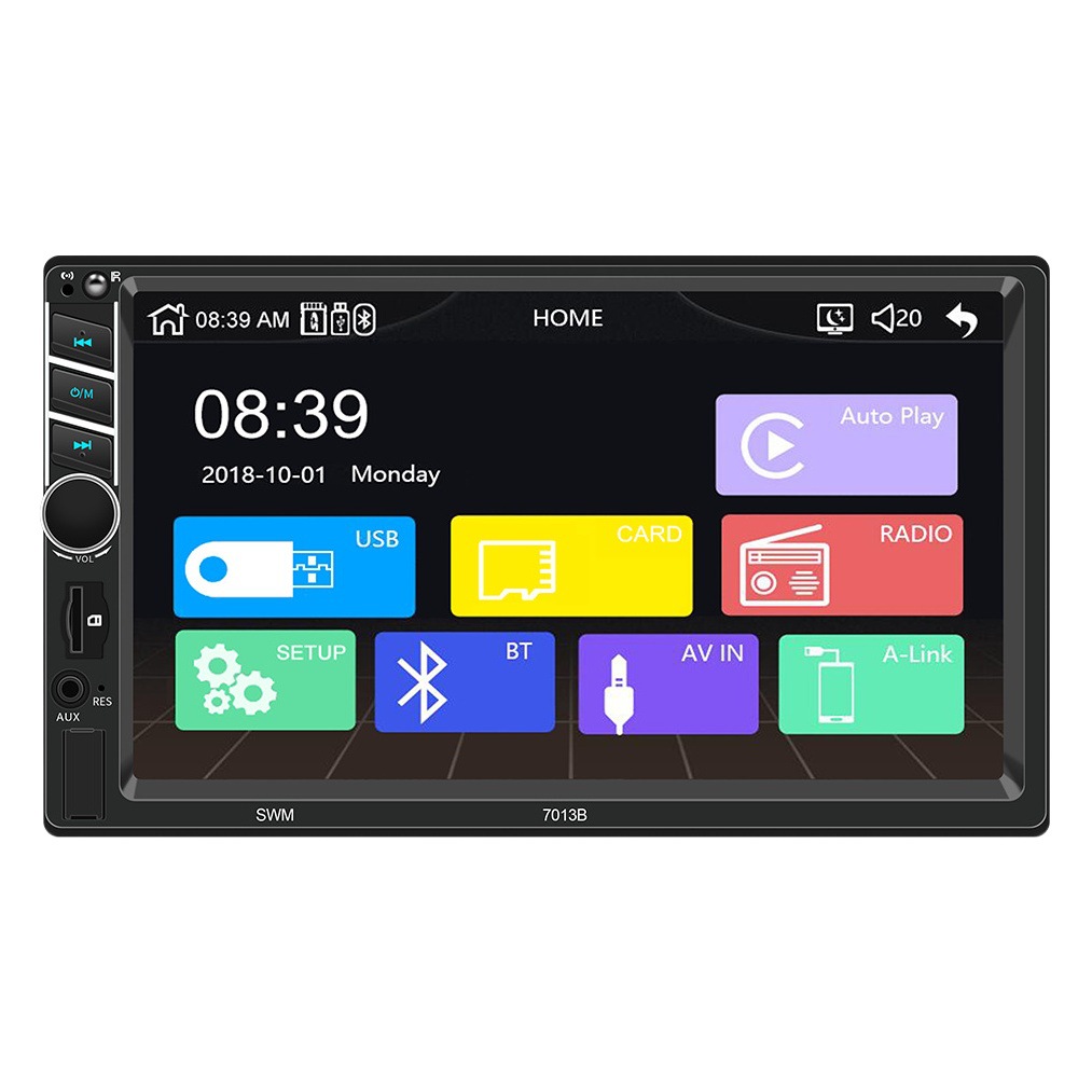Nuevo 7 pulgadas coche MP5 reproductor panorámico revertir imagen multifuncional coche Bluetooth radio carplay