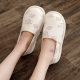 Summer Thin Moon Shoes Women's Pure Cotton Printed Breathable Soft Bottom Maternal Bag Heel Postpartum Moon Spring and Autumn Slippers
