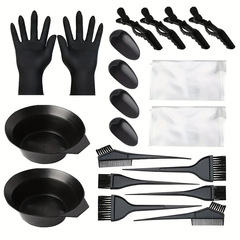 跨境焗油染髮美發工具染髮碗染髮披肩染髮刷染髮梳染髮用品20件套