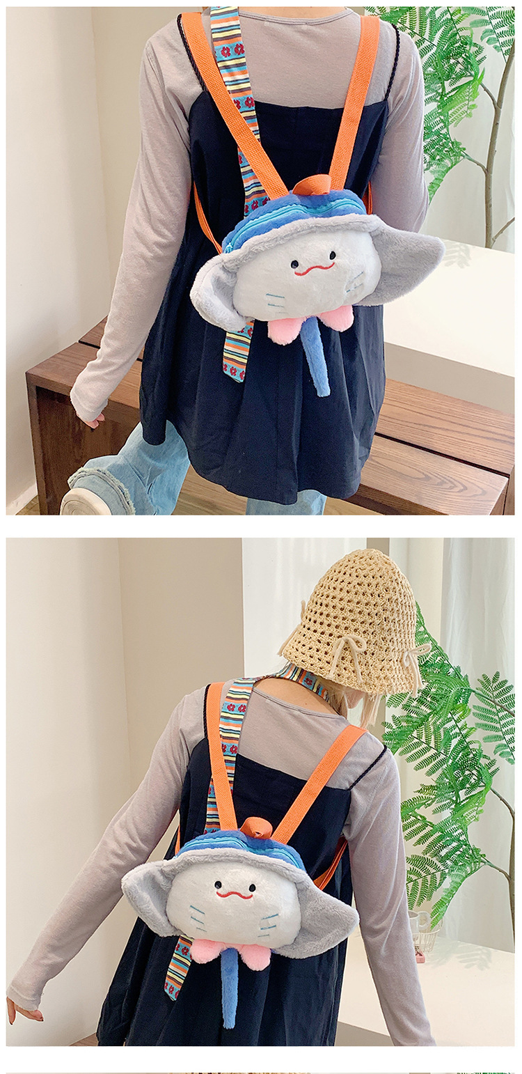 Cartoon plush toy backpack, new autumn and winter style, cute and girlish girl backpack, fashionable storage small backpack wholesale undefined