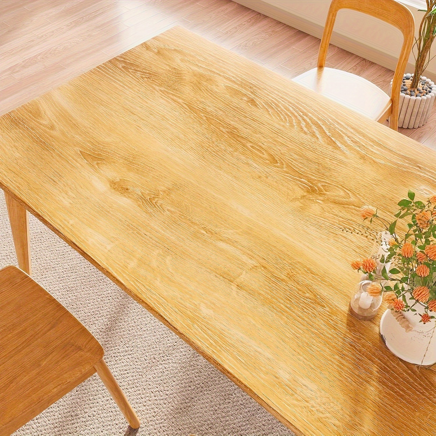 45cm*2000cm Modern Natural Wood Wallpaper, Self Adhesive Waterproof Wall Covering For Home Renovation And Interior Decor_voghion.com