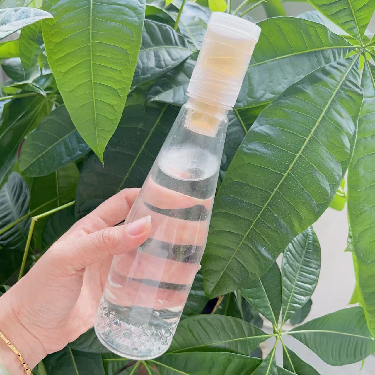 食品级分离式蜂蜜水瓶 双防盗圈分离式盖子 420ml矿泉水塑料瓶