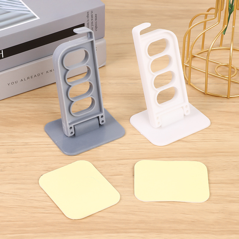 Hogar pegado plegable gancho invisible dormitorio percha sin perforación percha de cuatro agujeros percha de dormitorio almacenamiento de oficina