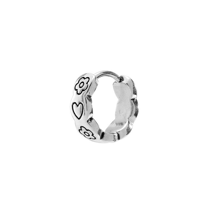 Brincos de argola masculinos retro estilo punk aço inox_voghion.com
