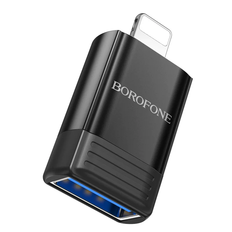 Адаптер Borofone BA18 USB2.0/3.0 iP/Type-C на USB female поддерживает OTG