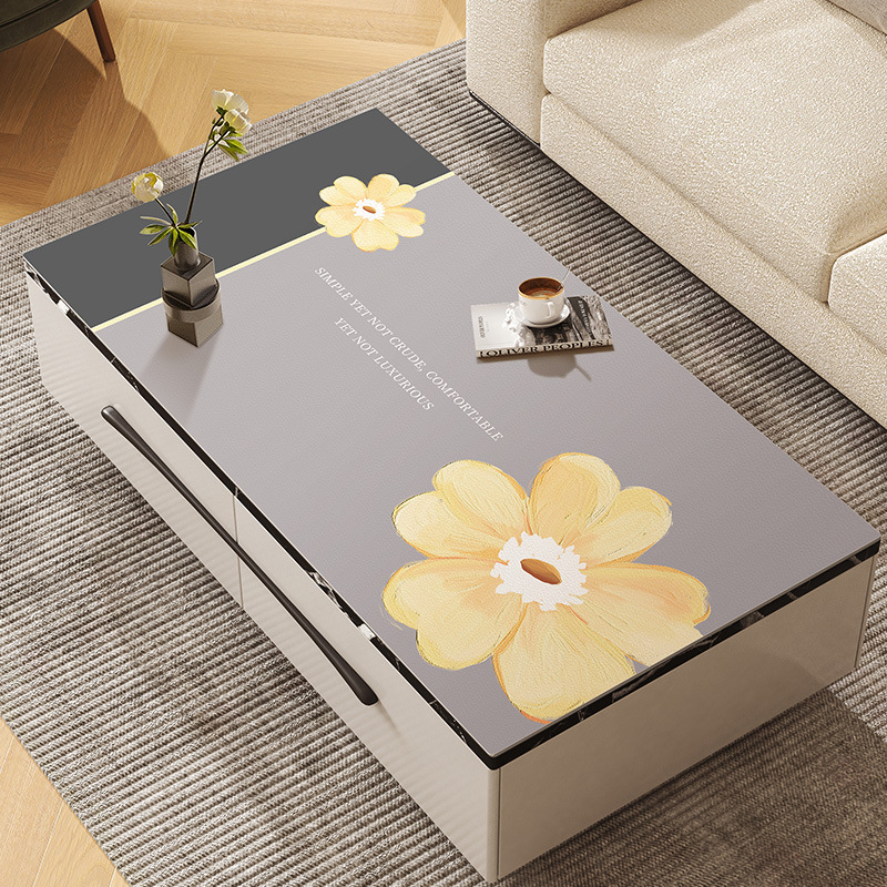 Estera de mesa de cuero lavable impermeable a prueba de aceite anti-escaldadura estera de escritorio mesa de café mantel Luz de lujo de alto grado sala de estar mantel