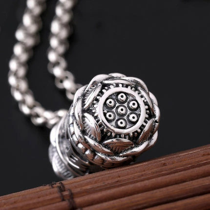 Opening pendant, one bead bracelet, retro amulet for men and women, 925 sample silver