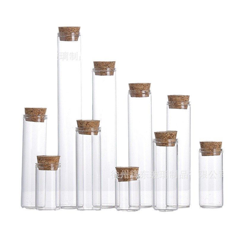 Botella de tubo de tapón de madera, botella de deseos de alto silicio, diámetro de 22 mm, botella de cordyceps transparente, botella de embalaje directo, gran precio. image 6