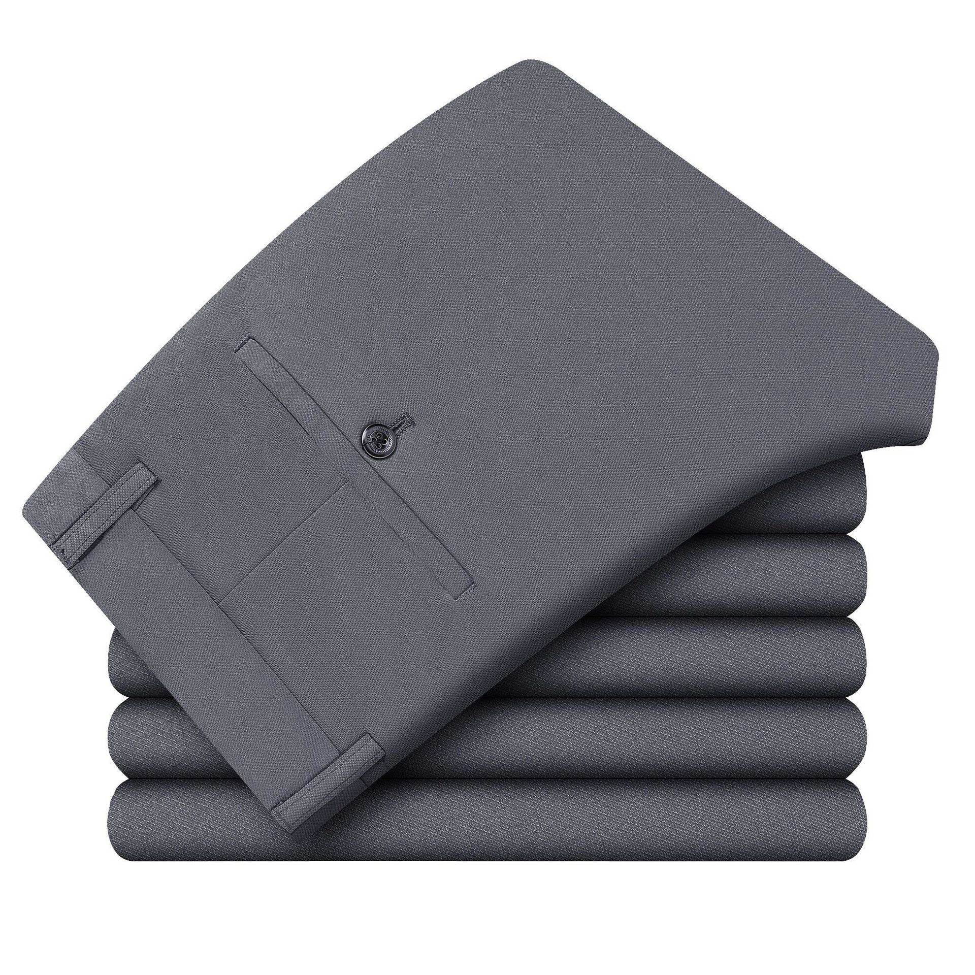 Otoño e invierno pantalones casuales gruesos para hombres de mediana edad pantalones sueltos pantalones de papá elásticos pantalones de mediana edad y ancianos pantalones de hombre de seda de hielo pantalones de hombre image 5