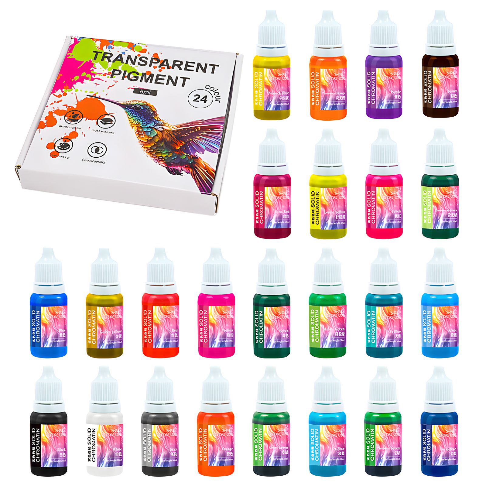 24色油性色精手工diy材料环氧树脂ab胶uv胶UV胶通用色精uv专用