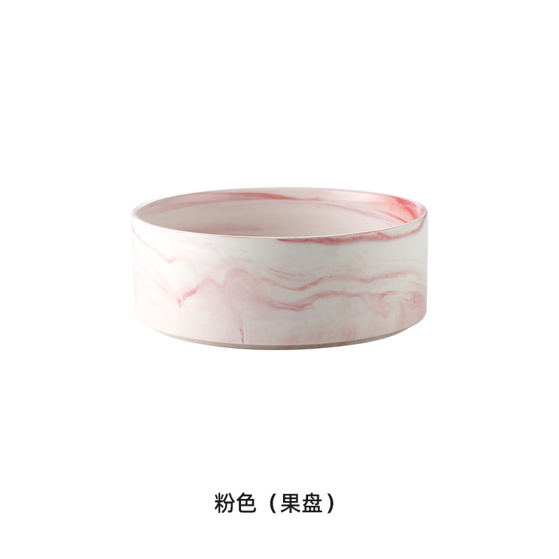 Caja de caramelo de roble de madera hogar sala de estar mesa de café plato de fruta seca de cerámica con tapa Internet Celebrity Snack plato de fruta