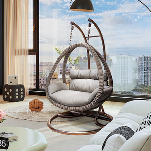 Outdoor Hanging Basket Household Swing Bird's Nest Hanging Chair Cradle Rattan Chair Double-Person Courtyard Rocking Chair Indoor Hammock Balcony Lazy Person