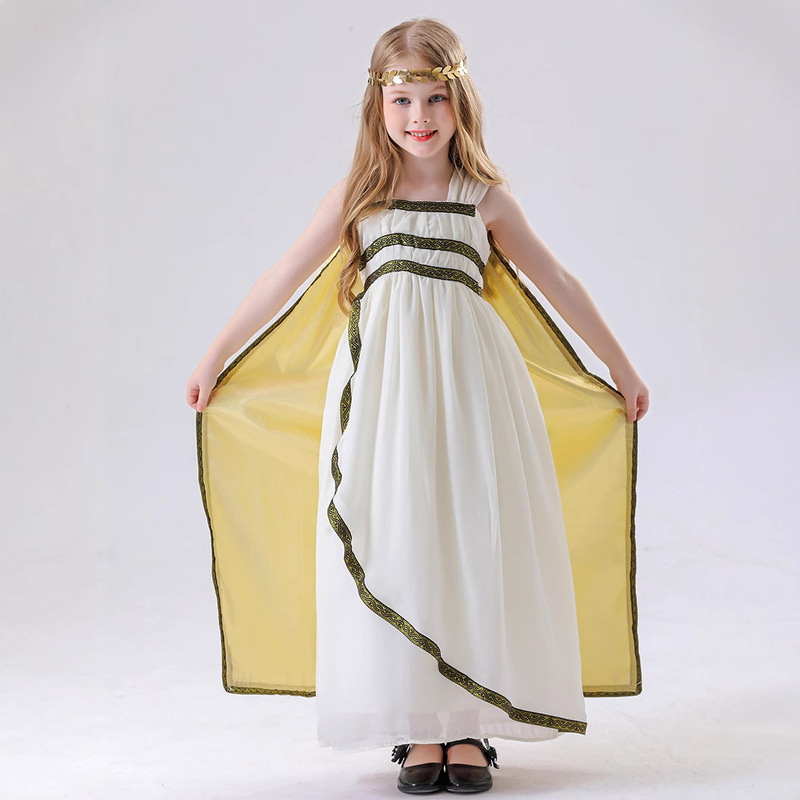 Foreign Trade Supply Roman Princess Dress Kidsren's Greek Female Cosplay Masquerade Party Costume Halloween Costume