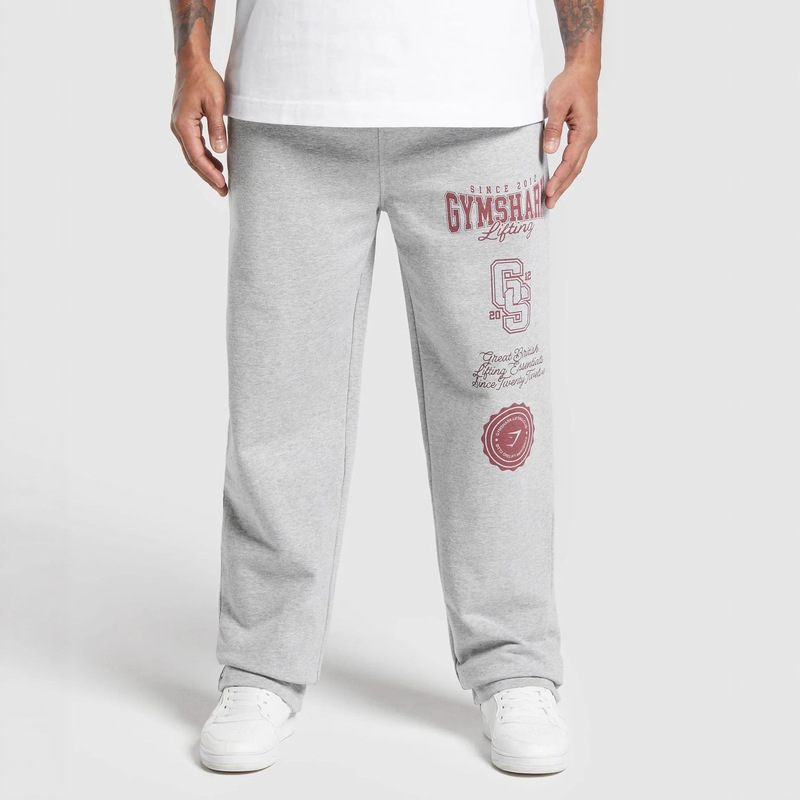 Gymshark Men's Sports Pants Joggers Gym Muscle Fitness Casual Pants Cotton Printed Long Pants Comfortable