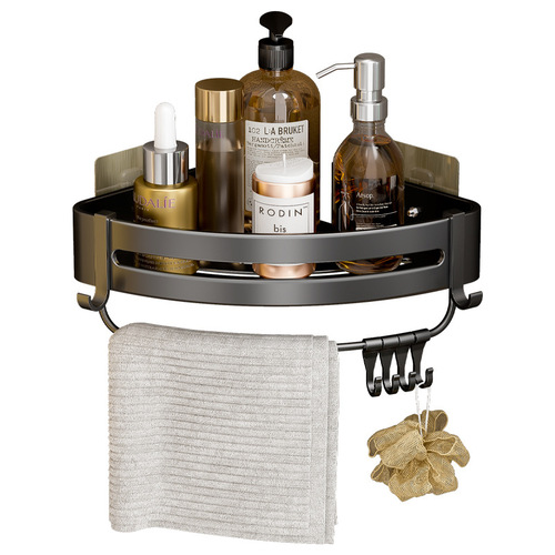 Bathroom toilet storage rack punch-free corner rack toilet toilet washbasin triangle basket storage rack wall-mounted
