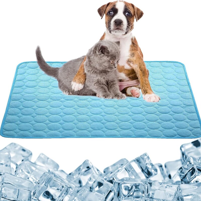 Amazon Cross-border Export Summer Pet Cold Mat Cats and Dogs Cooling Mat Ice Silk Mat Cooling Sleeping Mat Household Mat