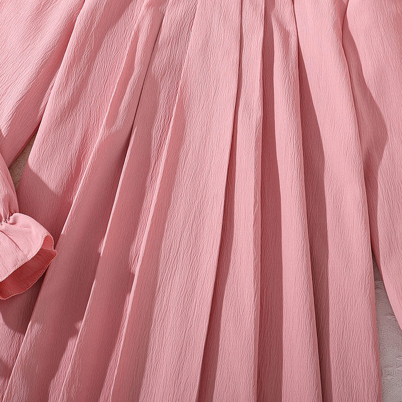Mädchen Plissiertes Langarmkleid Für Den Herbst Bequemer Stil_voghion.com