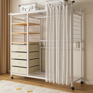 Wholesale Clothes Hangers Simple Wardrobe Cloth Wardrobe Wardrobe Simple Small Apartment Home Bedroom Rental Room Open Clothes