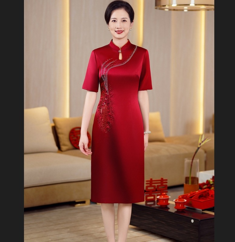 新款高端气质喜婆婆婚宴装中年妈妈旗袍婚礼结婚礼服秋季喜服|undefined