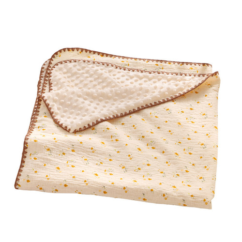 Baby gauze bean blanket baby blanket cuddle blanket children's quilt newborn crepe baby nap blanket