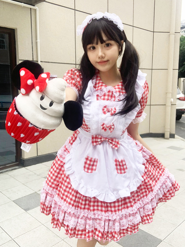 新製品クロスボーダー恋人指導者メイド衣装cosメイドソフト二次元コスプレ衣装ロリータドレス|undefined
