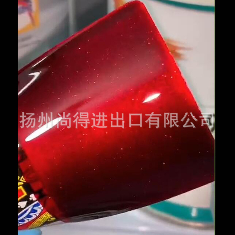 水性闪晶翡翠红汽车特效漆大颗粒涂料不用变更行驶证轮毂变色龙漆