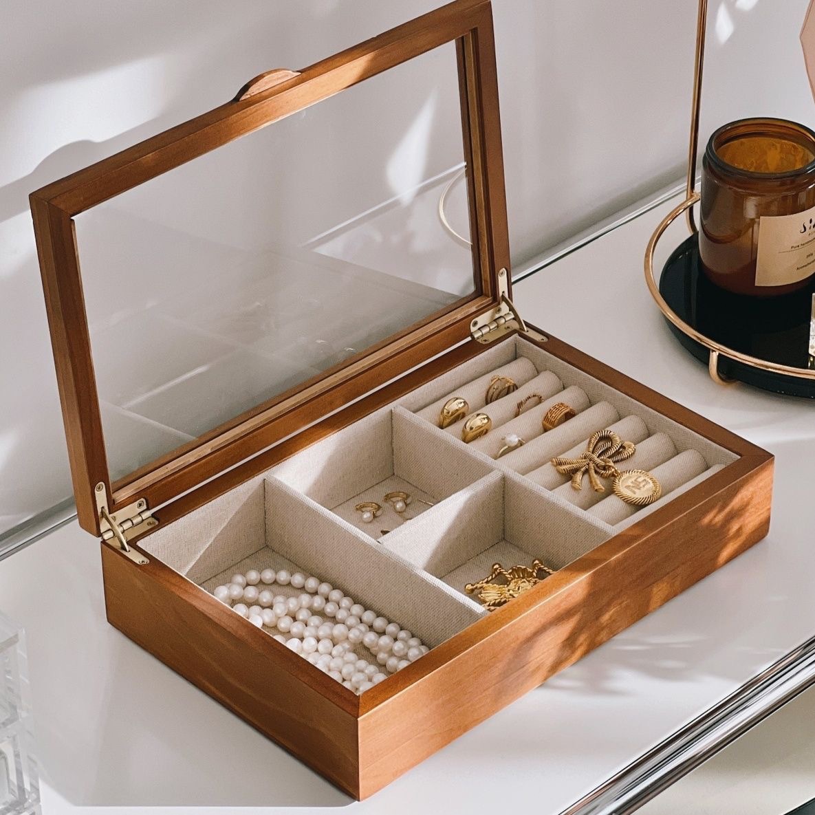 Wholesale Cross-Border Retro Jewelry Box Storage Box Solid Wood Jewelry Box Hand Jewelry Box Jewelry Box Ring Box Watch Box