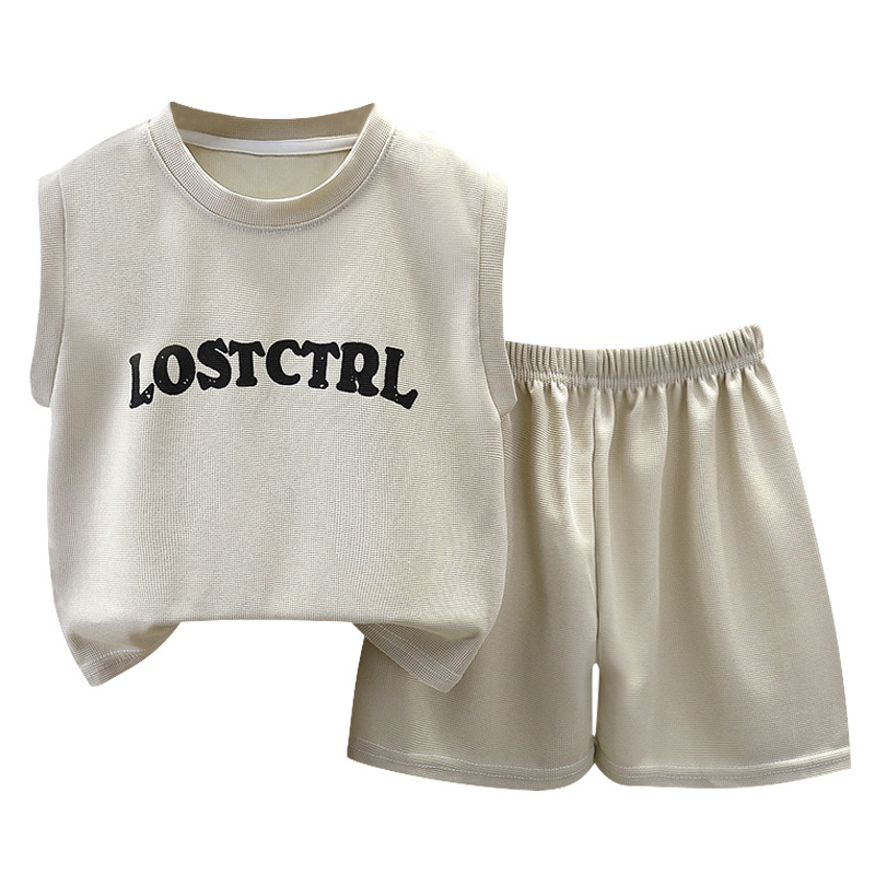 Conjunto de chaleco para niños de verano nuevo niño sin mangas pantalones de aire bebé delgado ropa de verano para niños ropa de niños image 6